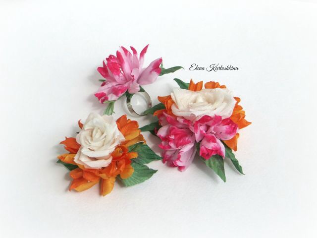 Заколочки в свадебную прическу.