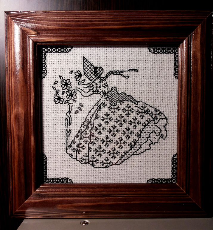 Котики и девочка в стиле блэкворк.