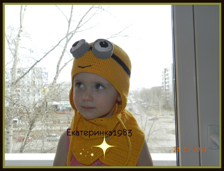 Миньонская шапочка для Софочки!!!