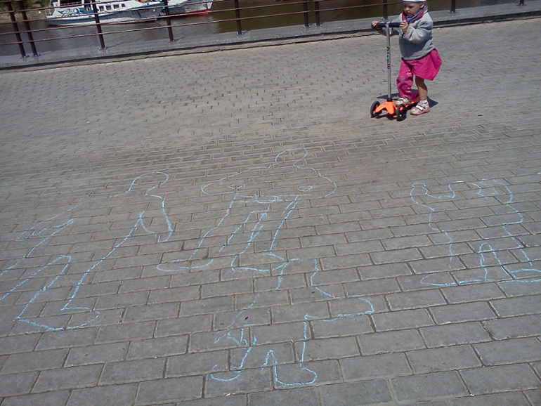 рисование мелками