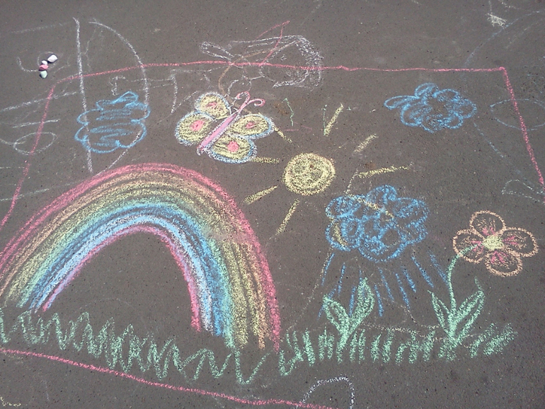 рисование мелками