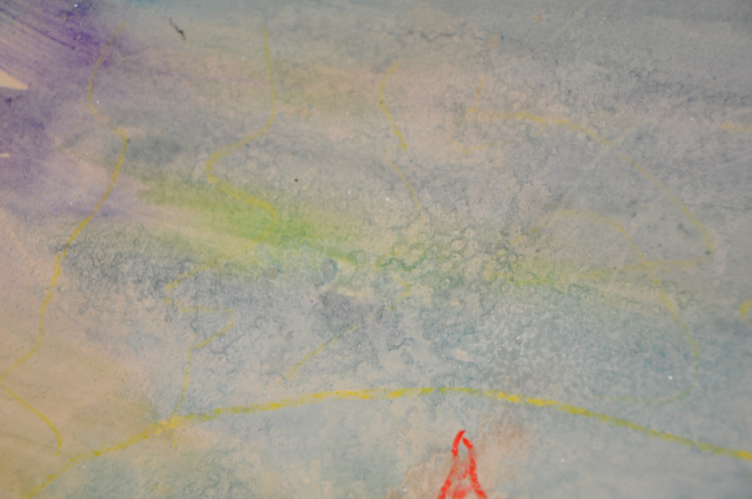 Рисование солью и немного палочками, ну и просто бодиарт