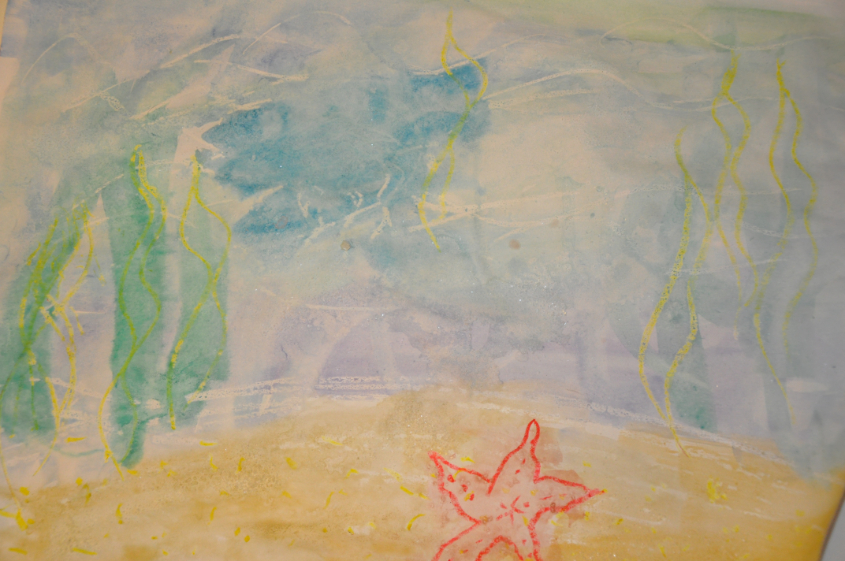 Рисование солью и немного палочками, ну и просто бодиарт