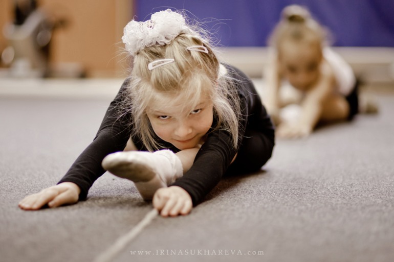 Тренировка по художественной гимнастике. Часть 1.