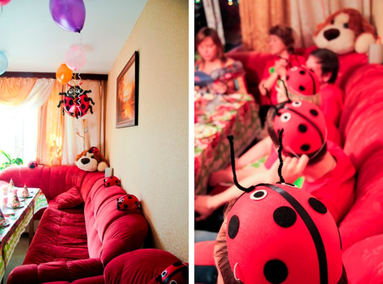Как мы отмечали 1 годик=)))Вечеринка в стиле Божьих коровок