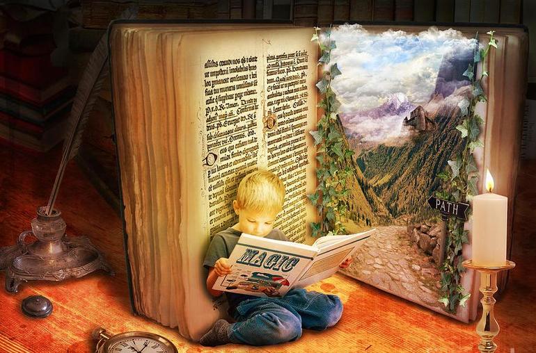 Поздравительные, картинка анимашка книга сказок