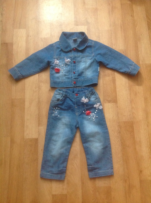 Джинсовый костюм 18 мес.