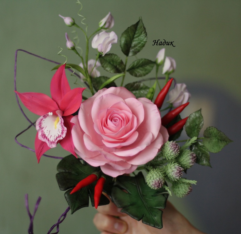 Ну и мой первый букет!