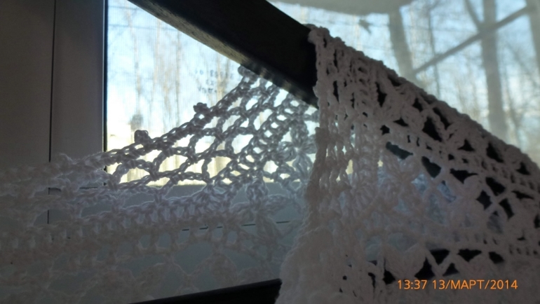 ажурный жакет с планкой из мотивов