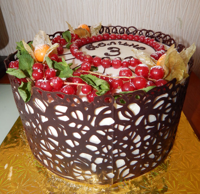 Ягодный тортик с шоколентой