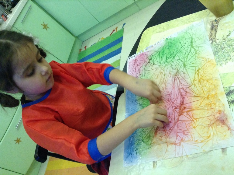 Художка. Акварель и полиэтилен. Что - то в этом есть ;))))