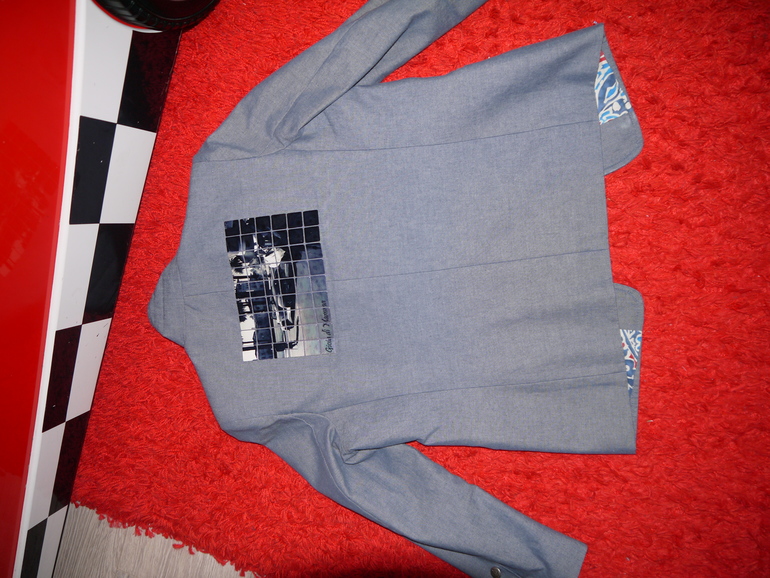 Пиджак синий с принтом на спине «ретро мафия» Gioia di Mamma