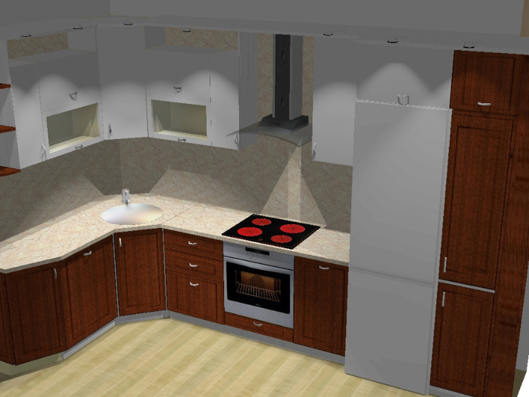 Девочки! Еще раз к Вам за советом. В каком цвете однотонная или комбинированная) лучше смотрится кухня.