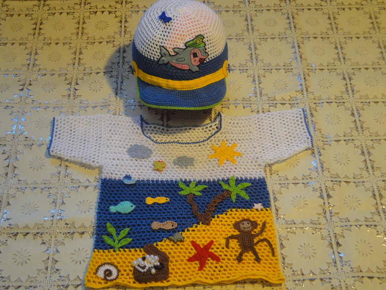 Комплект крючком для мальчика