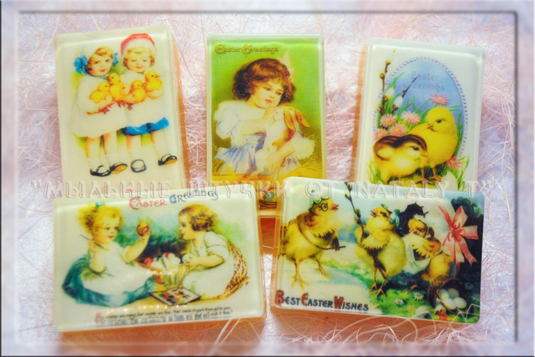 Пасхальные мыло-открытки