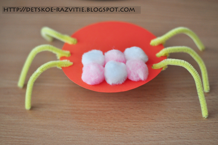 Творчество с детьми: паучок с пушистыми лапками