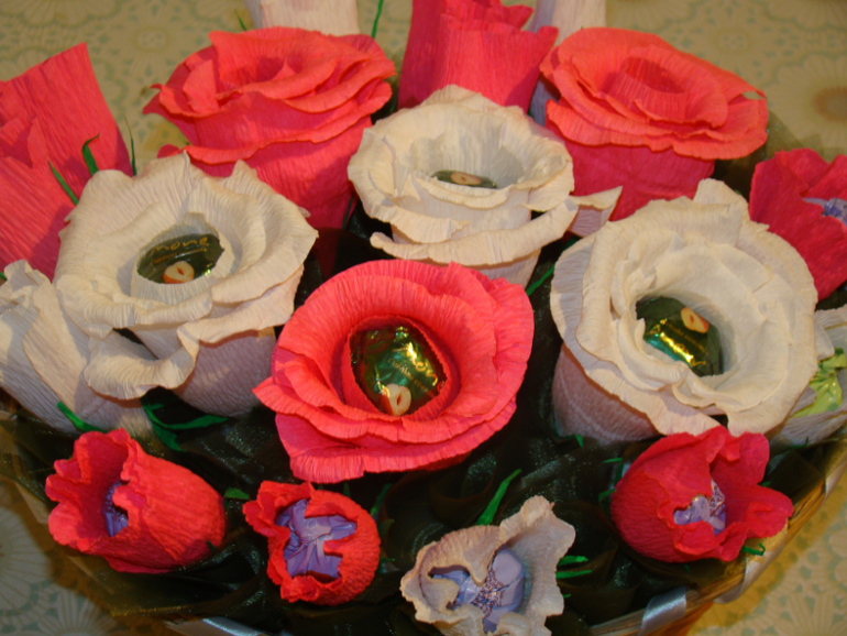 Корзинка роз!Первая попытка.