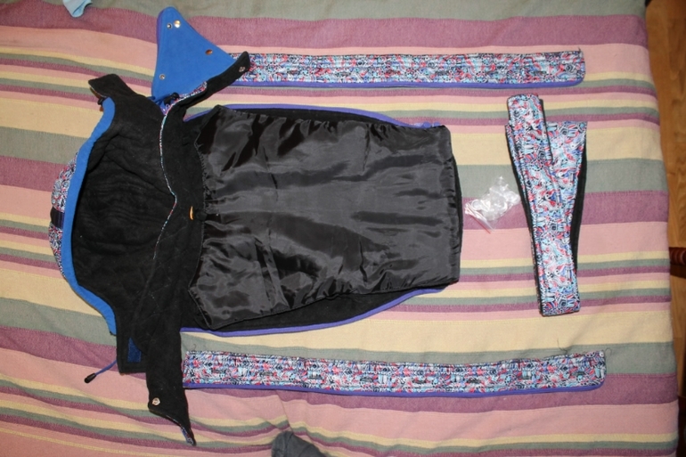 Слинговставка Гусленок Рыбы Индиго синий 70 см, практически новая, 1000р