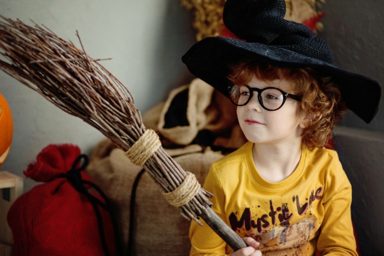 Осенняя фотосъемка в стиле Хеллуин. Фотостудия.