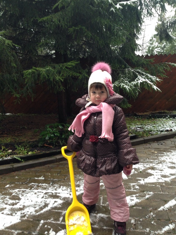 А у нас первый снег !