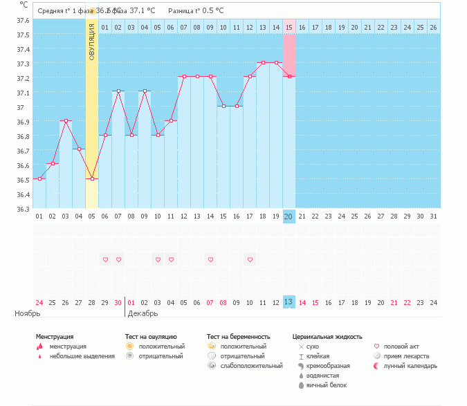 Вот мой беременный график!