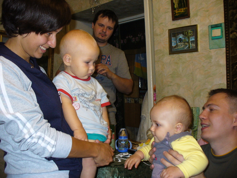 Поход к педиатру наших мальчишек))))