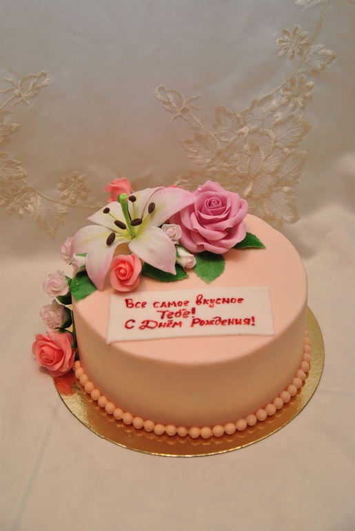 Торт с цветами