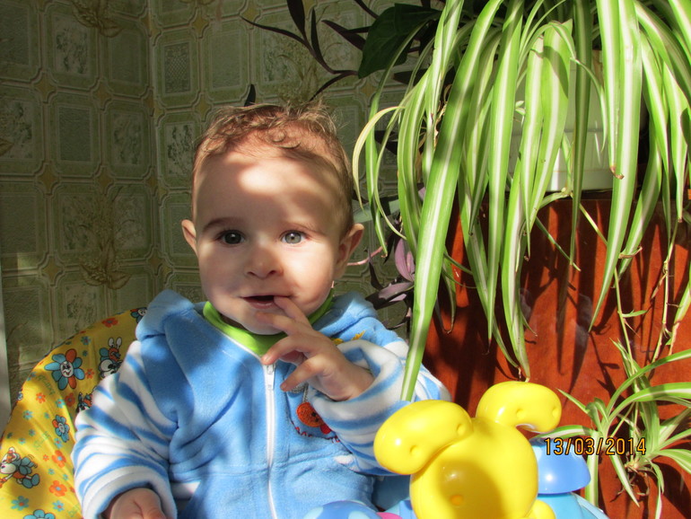 Мишаня, 7 месяцев...Сестричка Машенька 7 лет.