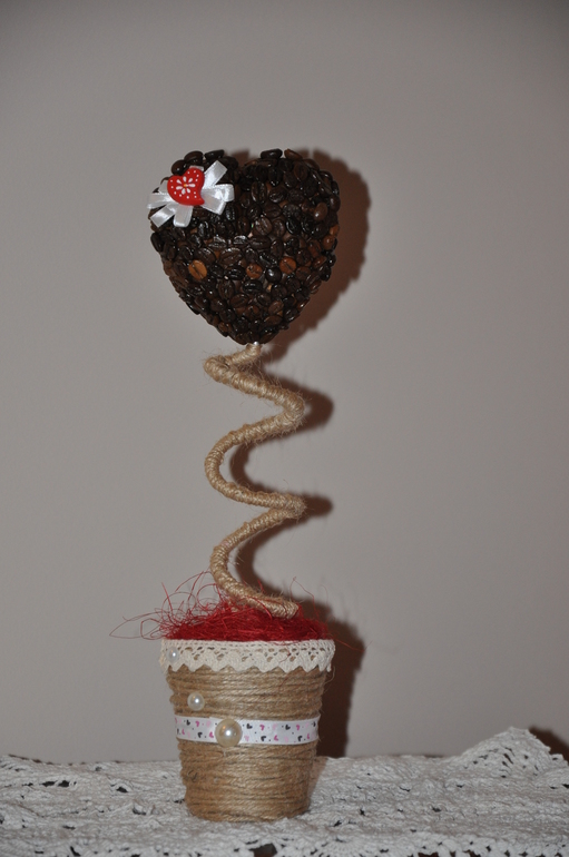 Топиарий кофейное сердце