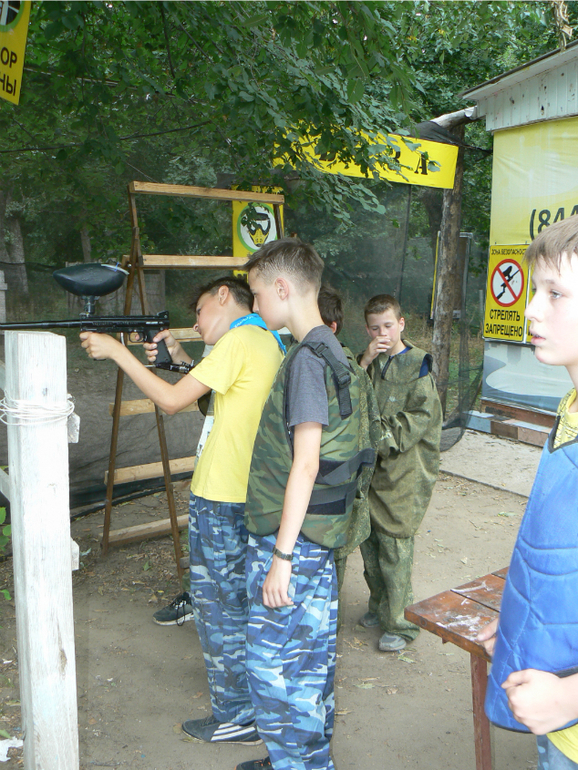 Пейнтбол в подарок сыну))