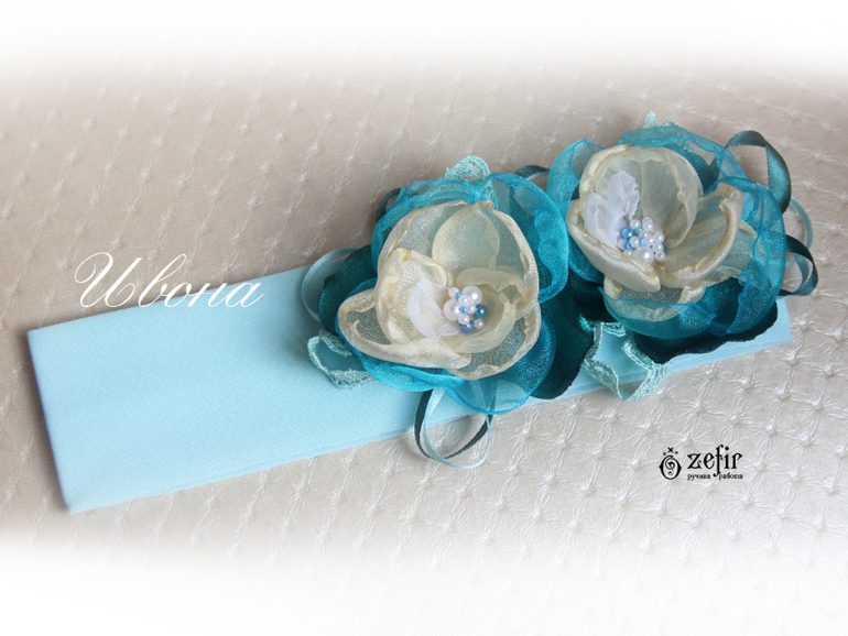 В  наличии. Новые от 23,04. Броши, ободки, повязки с  цветами  из ткани  ручной работы!