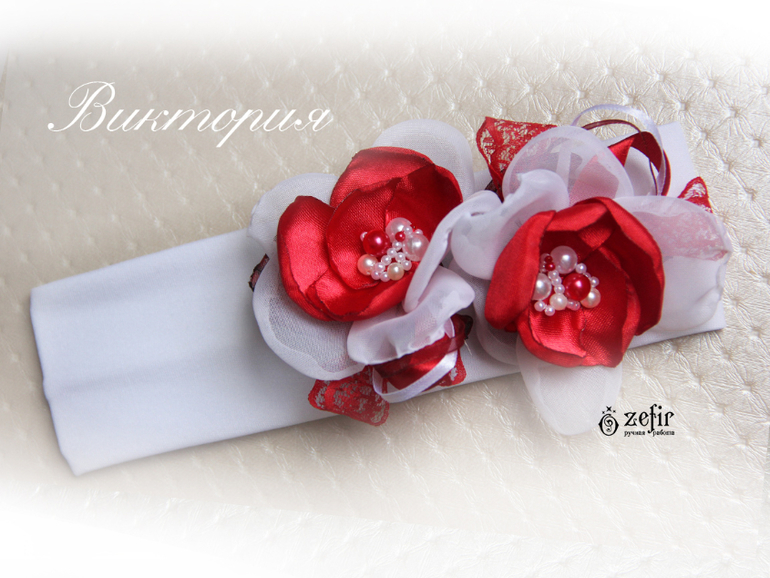 В  наличии. Новые от 23,04. Броши, ободки, повязки с  цветами  из ткани  ручной работы!