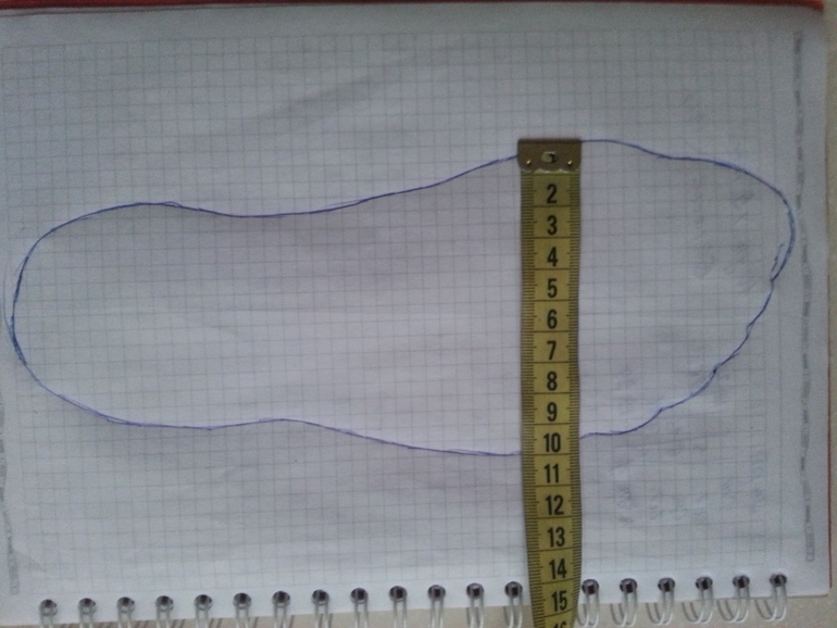 Мерки моей стопы....