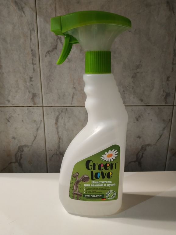 Green love Очиститель для ванной и душа.